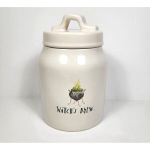 Rae Dunn Witches Brew Canister Halloween Magenta Artisan Collection Cauldron